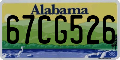 AL license plate 67CG526