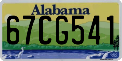 AL license plate 67CG541
