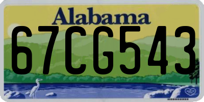 AL license plate 67CG543