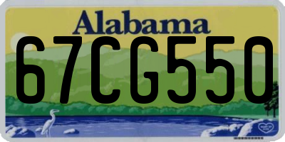 AL license plate 67CG550