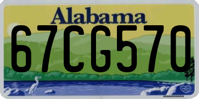AL license plate 67CG570