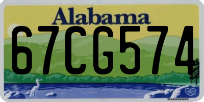 AL license plate 67CG574
