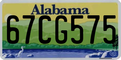 AL license plate 67CG575