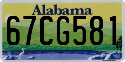 AL license plate 67CG581