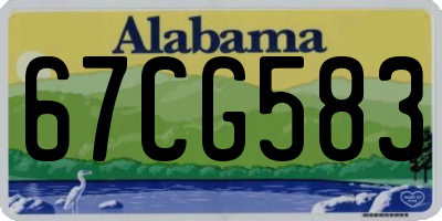 AL license plate 67CG583