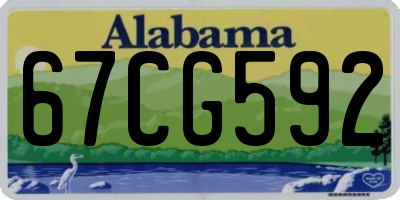 AL license plate 67CG592