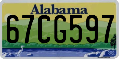AL license plate 67CG597