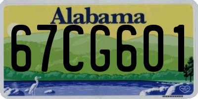 AL license plate 67CG601