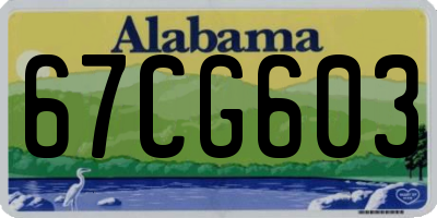 AL license plate 67CG603