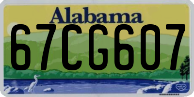 AL license plate 67CG607
