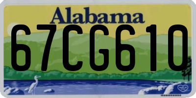AL license plate 67CG610