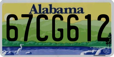AL license plate 67CG612
