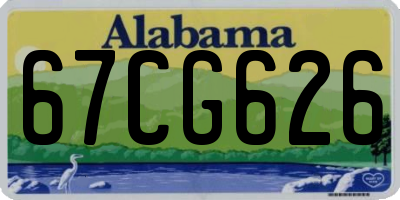 AL license plate 67CG626