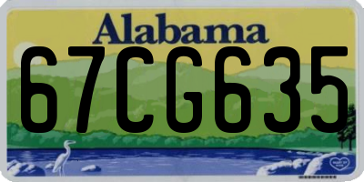 AL license plate 67CG635