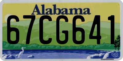 AL license plate 67CG641