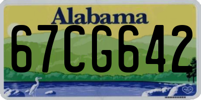 AL license plate 67CG642