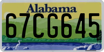 AL license plate 67CG645