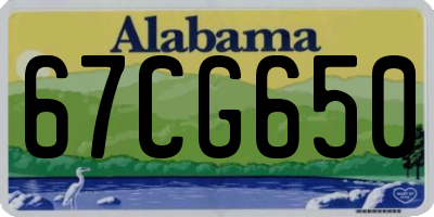 AL license plate 67CG650