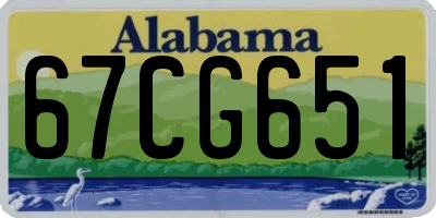 AL license plate 67CG651