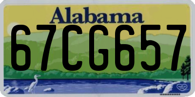 AL license plate 67CG657