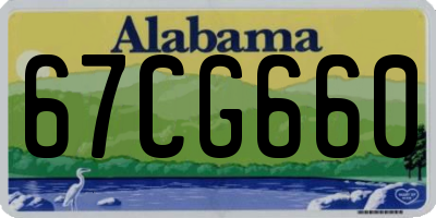 AL license plate 67CG660