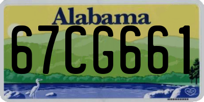 AL license plate 67CG661