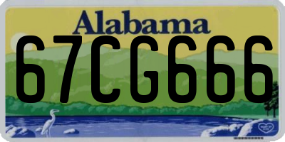 AL license plate 67CG666
