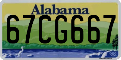 AL license plate 67CG667