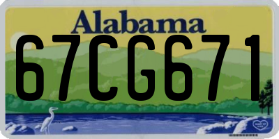 AL license plate 67CG671