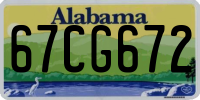 AL license plate 67CG672
