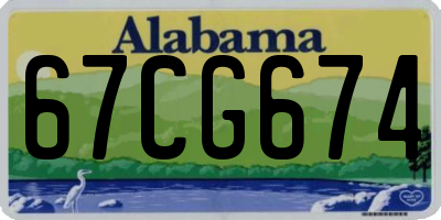 AL license plate 67CG674