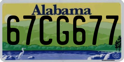 AL license plate 67CG677