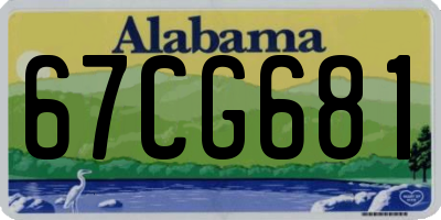 AL license plate 67CG681