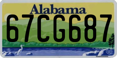 AL license plate 67CG687