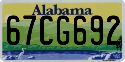 AL license plate 67CG692