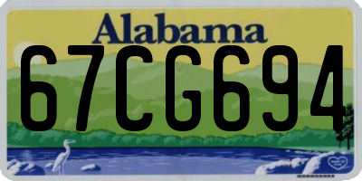 AL license plate 67CG694