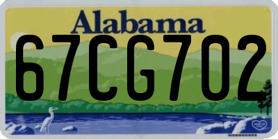 AL license plate 67CG702