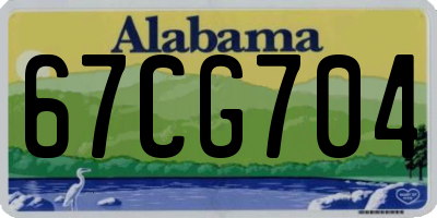AL license plate 67CG704