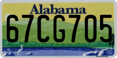 AL license plate 67CG705