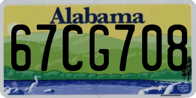 AL license plate 67CG708