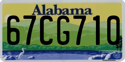 AL license plate 67CG710