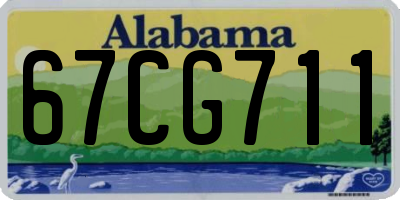 AL license plate 67CG711