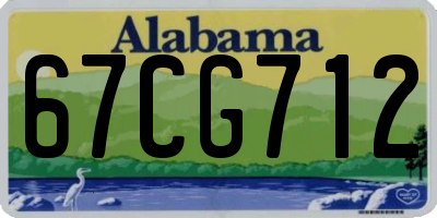 AL license plate 67CG712