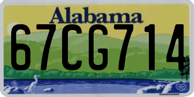 AL license plate 67CG714