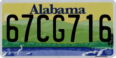 AL license plate 67CG716