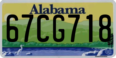AL license plate 67CG718