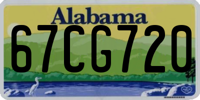 AL license plate 67CG720
