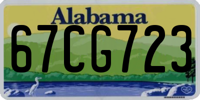 AL license plate 67CG723