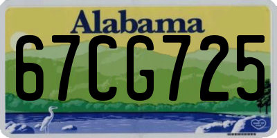 AL license plate 67CG725