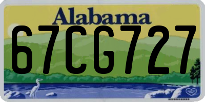 AL license plate 67CG727